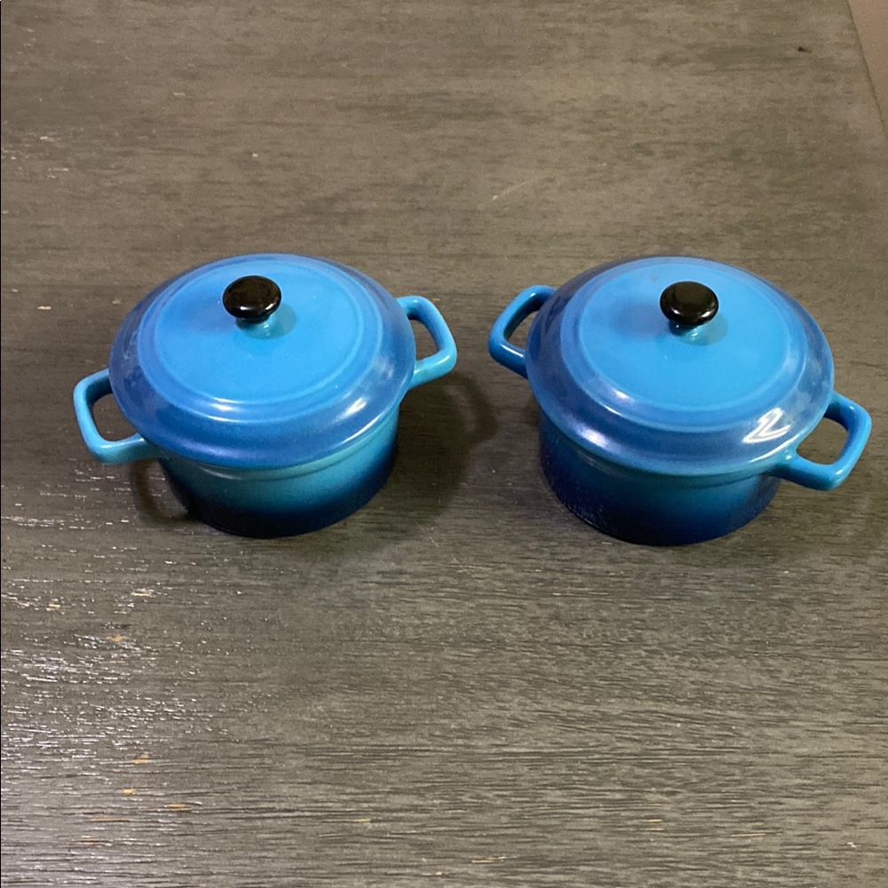 Blue Mini Cocotte Ceramic Set
